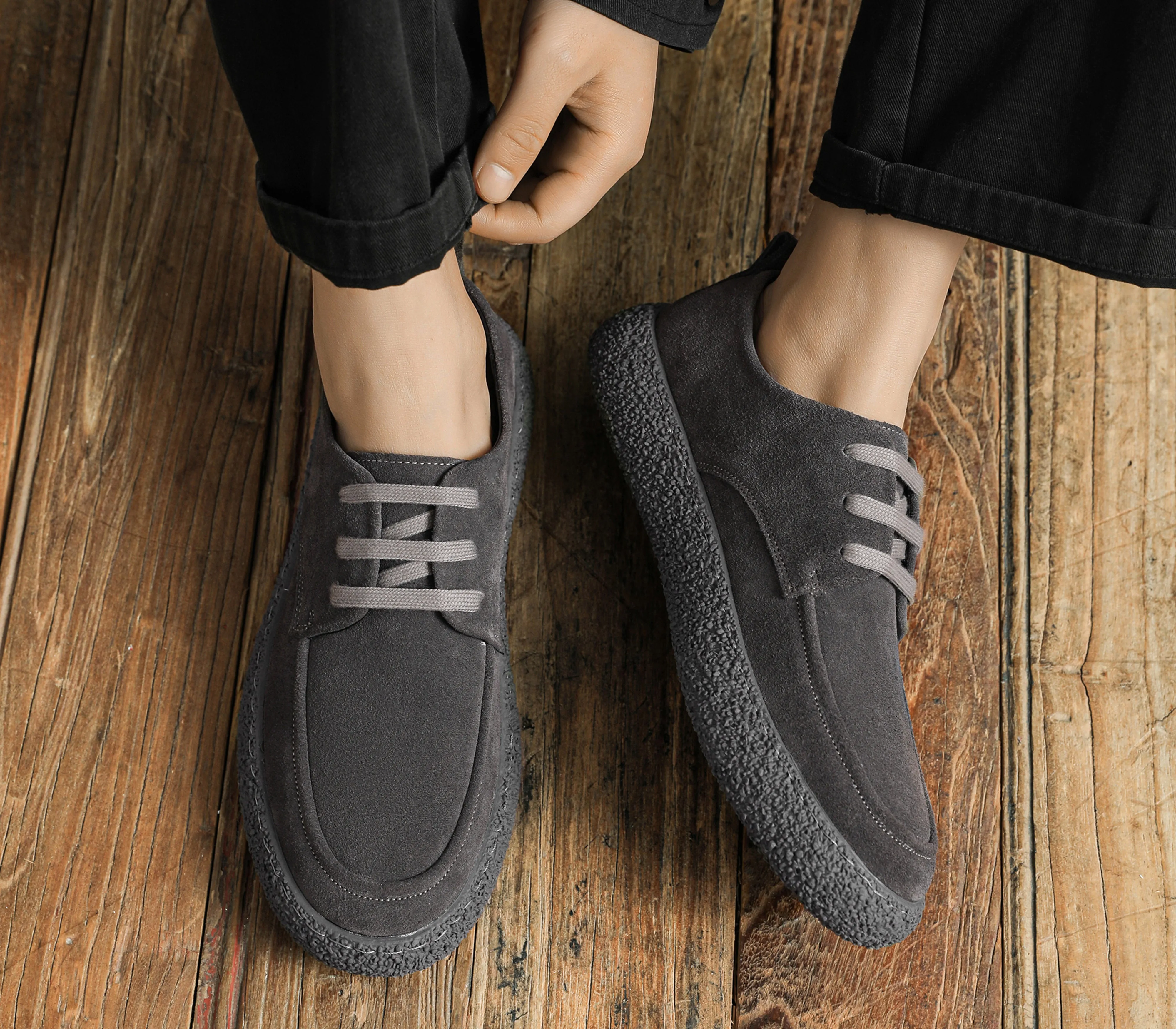 Men's Suede Sneakers Low Top