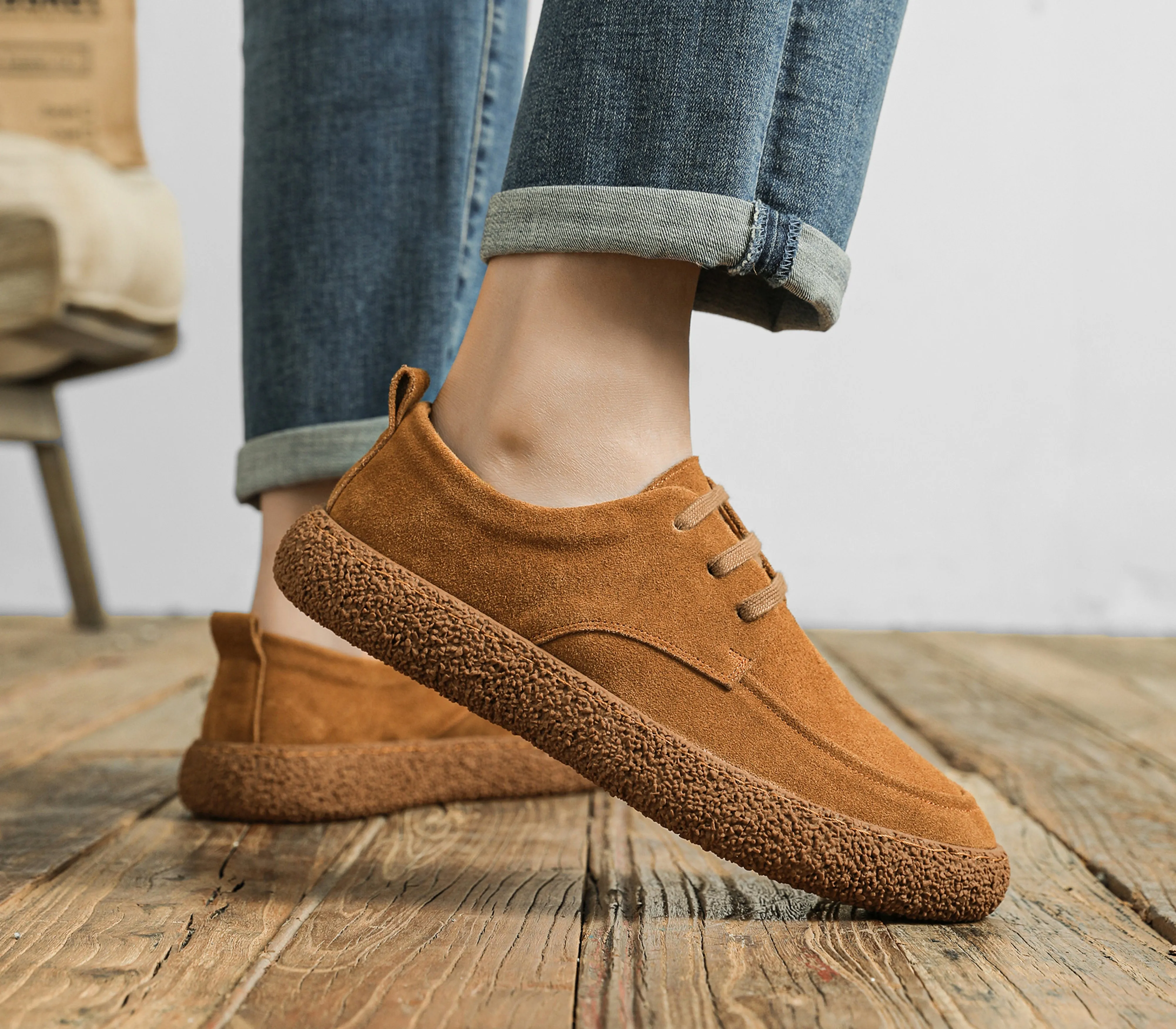 Men's Suede Sneakers Low Top