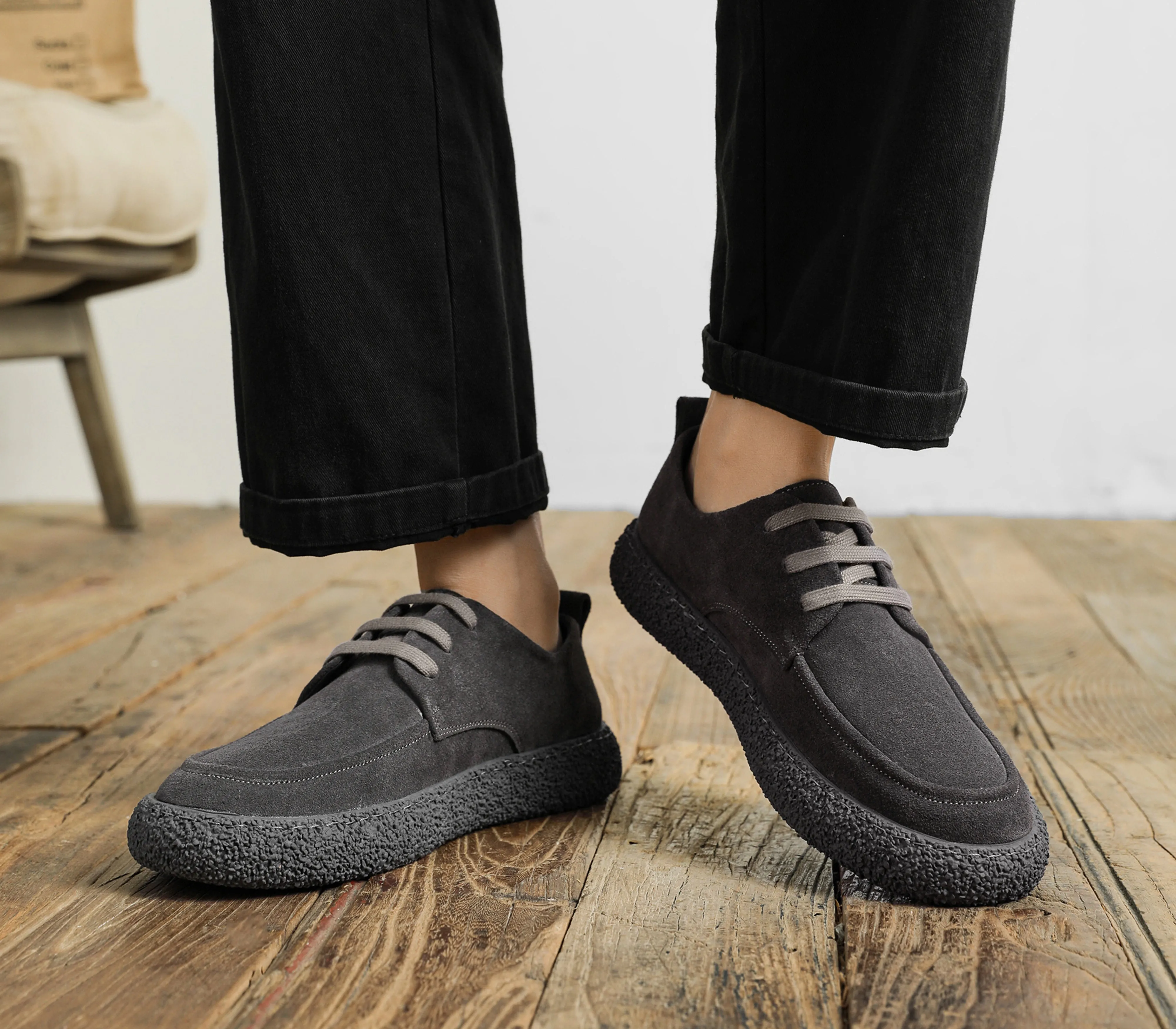 Men's Suede Sneakers Low Top