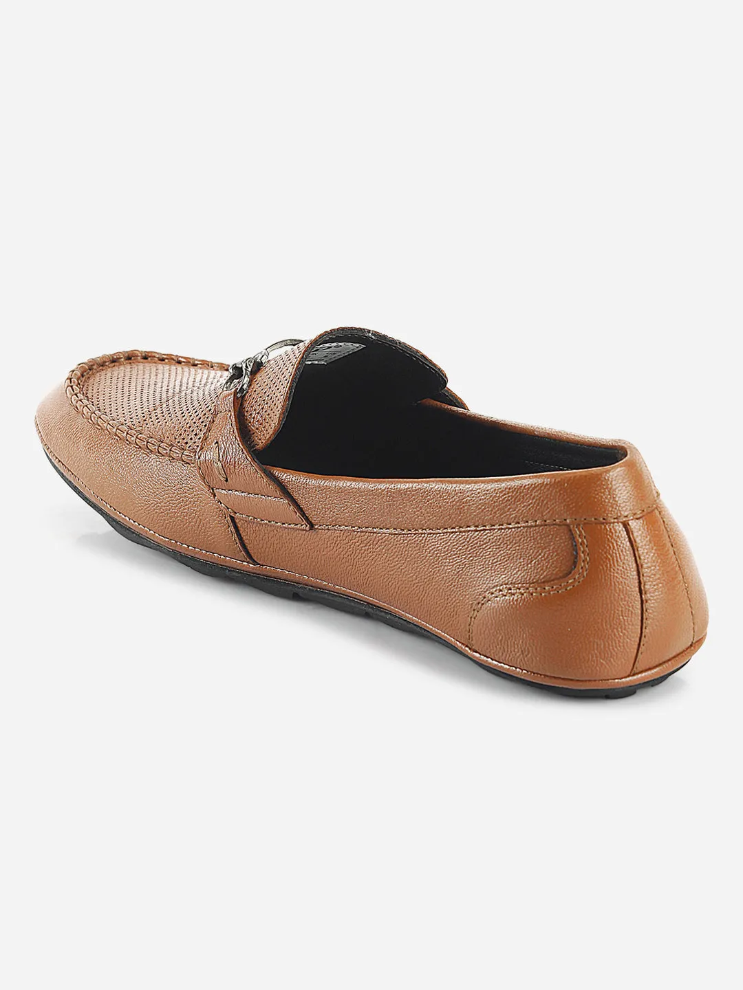 Men's Tan Classic Metal Trim Saddle Loafer (ID1121)