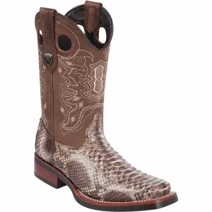 Men's Wild West Python Skin Rodeo Toe Boot 28195785