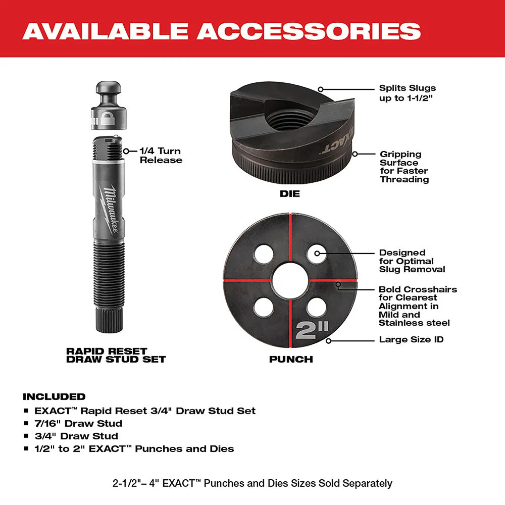 Milwaukee 2677-21 M18 FORCE LOGIC 6T Knockout Tool 1/2" - 2" Kit