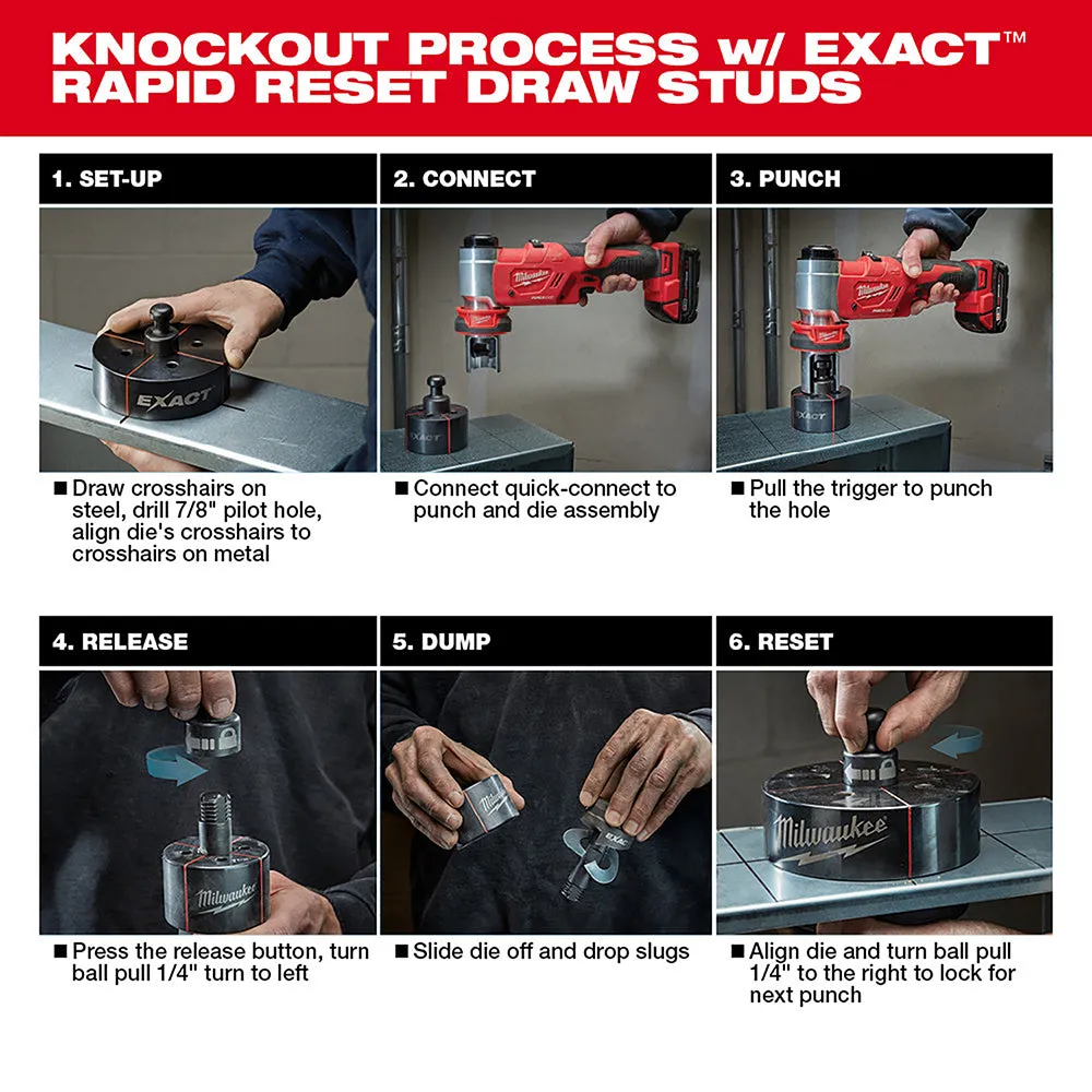 Milwaukee 2677-21 M18 FORCE LOGIC 6T Knockout Tool 1/2" - 2" Kit