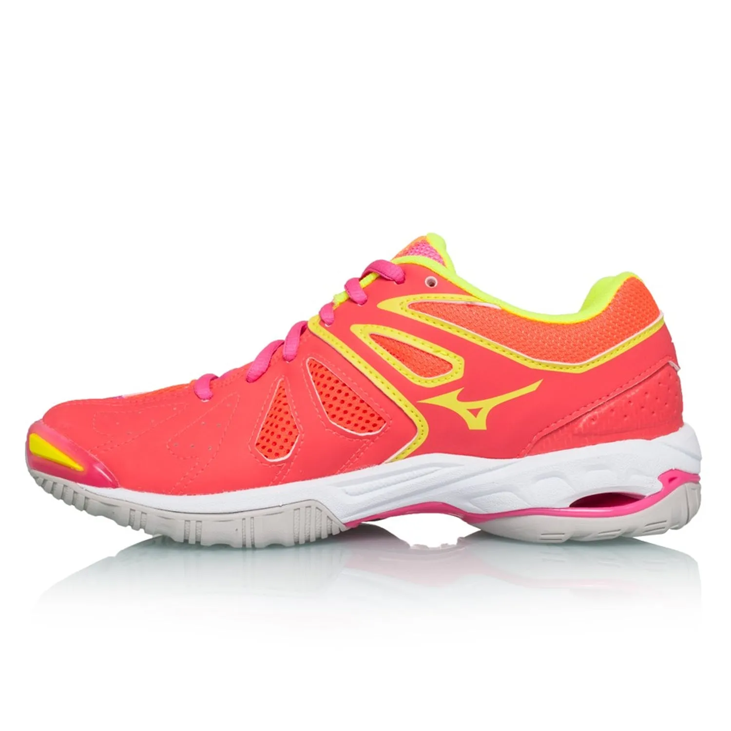 Mizuno Wave Phantom Netball Womens | Coral/White/Pink