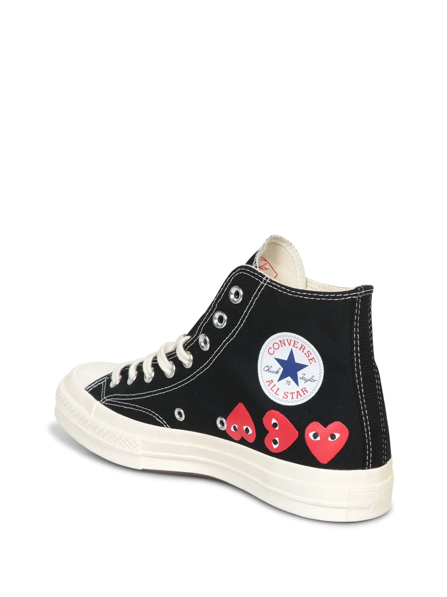 Multi Heart High Black Sneakers