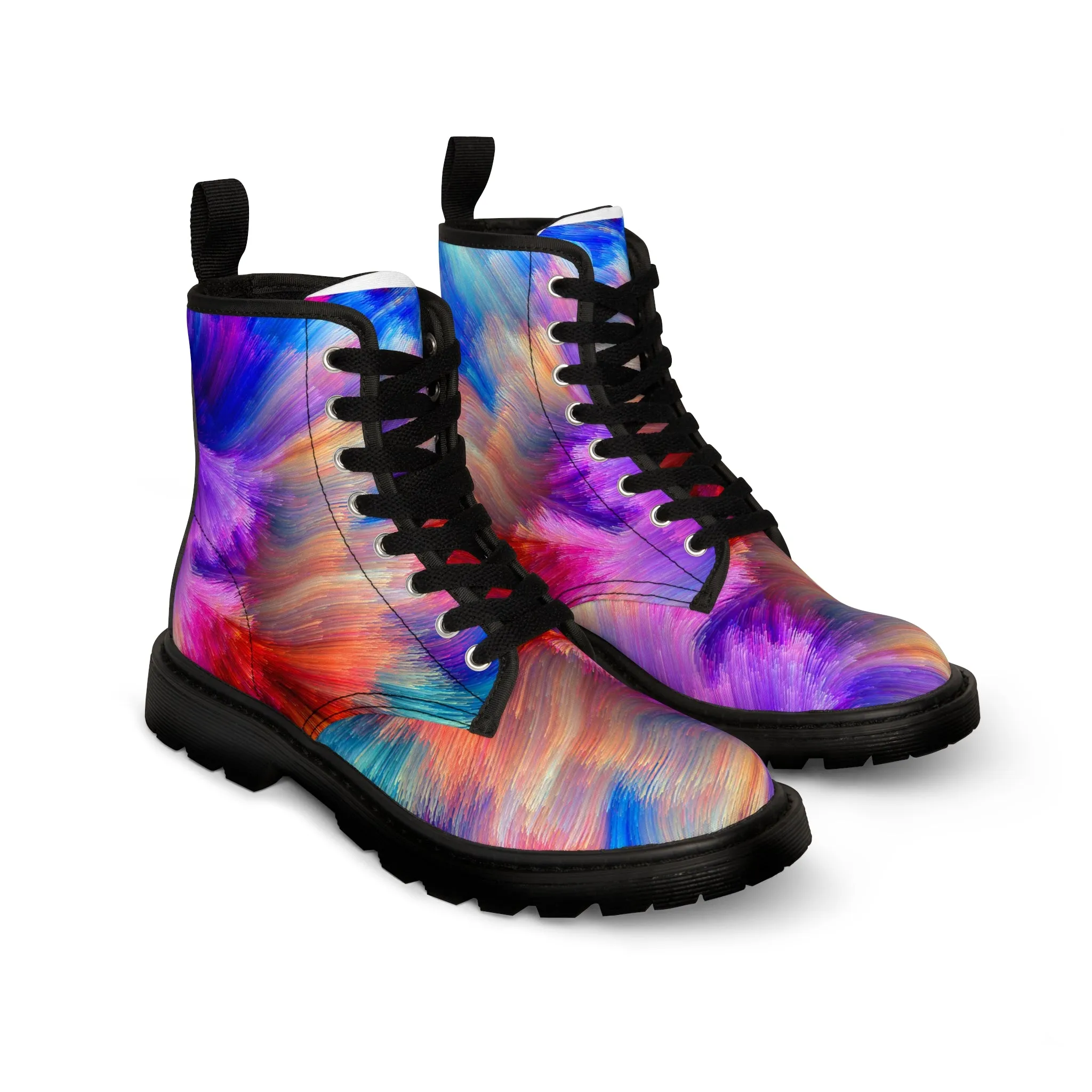 Neon Splash - Inovax Woman's Canvas Boots