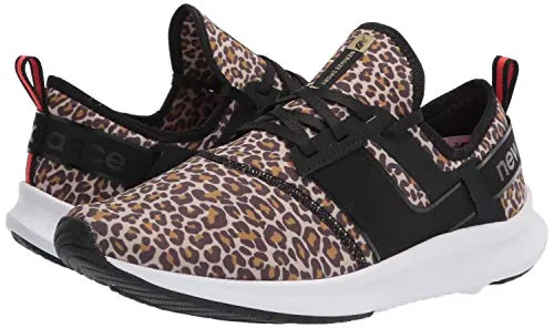 New Balance Women's FuelCore Nergize Sport V1 Sneaker, Leopard/Black, 8.5