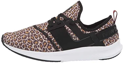 New Balance Women's FuelCore Nergize Sport V1 Sneaker, Leopard/Black, 8.5