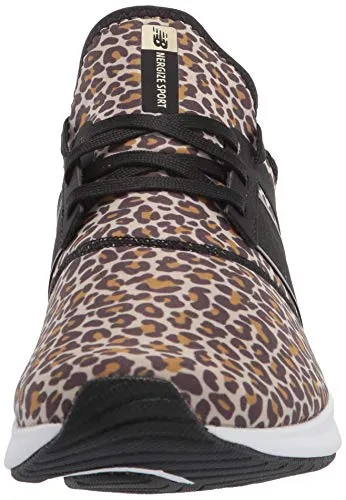 New Balance Women's FuelCore Nergize Sport V1 Sneaker, Leopard/Black, 8.5