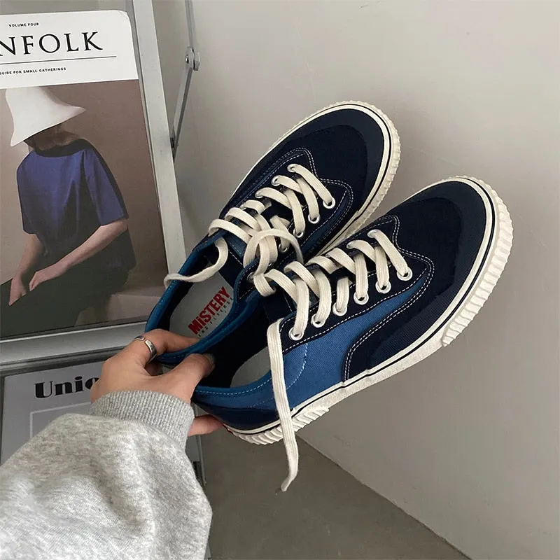 New Men's Women's Couple Fashion Shoes Student Low-Top Canvas Running Sneakers Vulcanized Shoes Casual Shoes Large Size 35-44