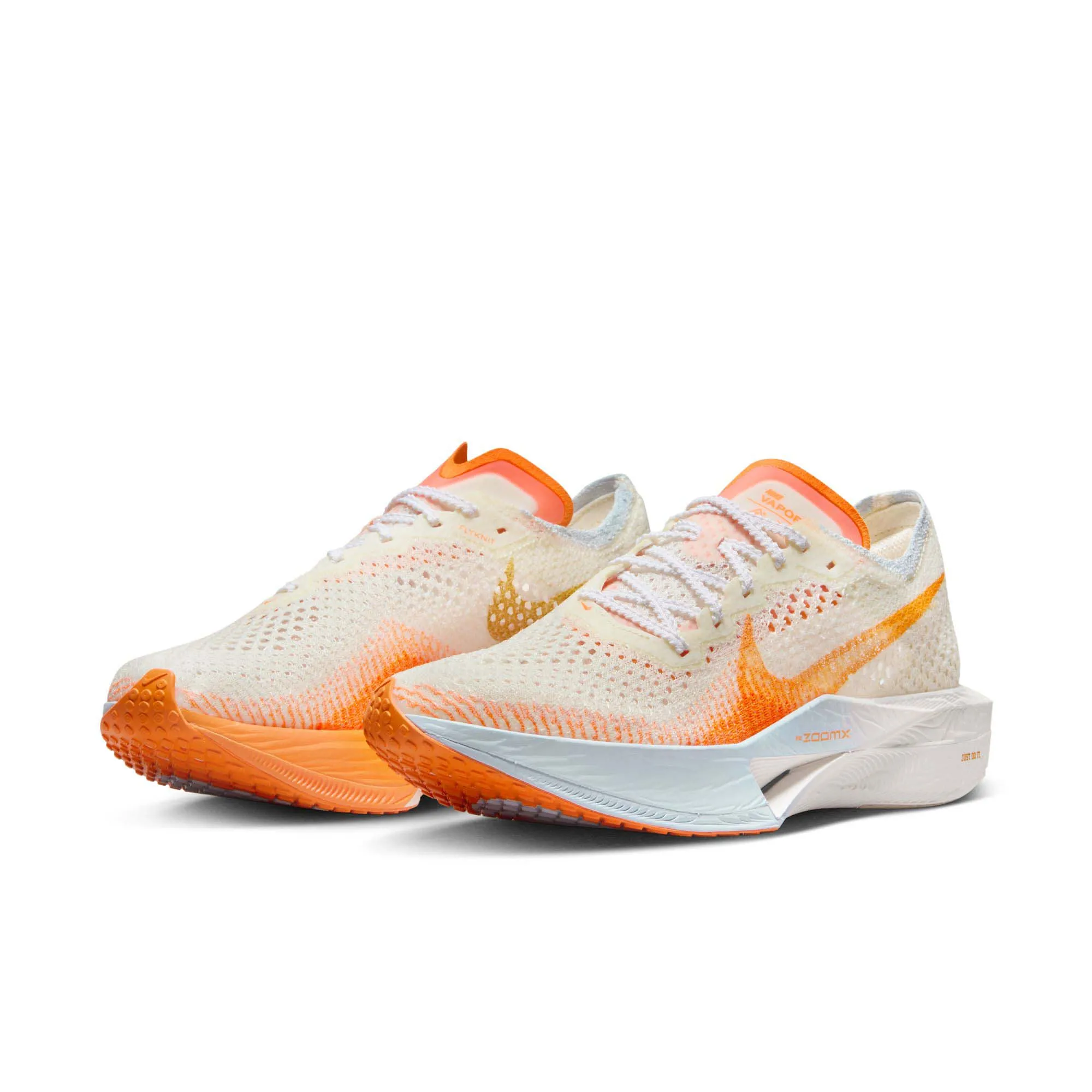 Nike Women's Vaporfly 3 Road Racing Shoes - Coconut Milk/Bright Mandarin-Sail