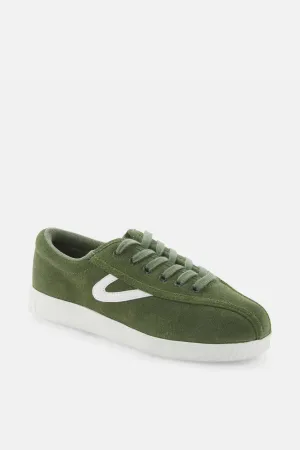 Olive Nylite Suede Sneakers