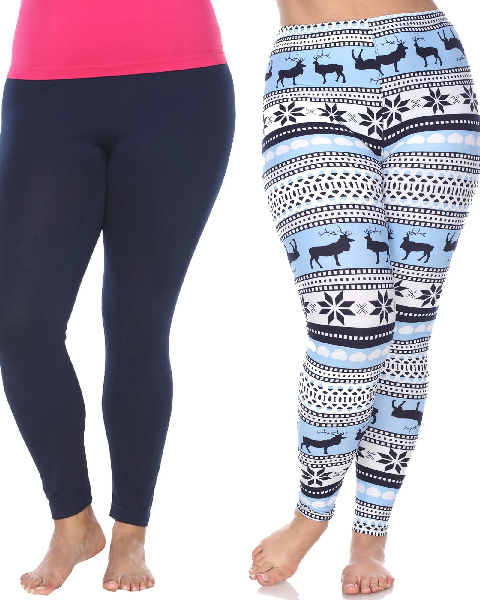 Pack of 2 Printed Leggings | PACK 253 - Navy