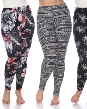 Pack of 3 Printed Leggings | PACK 172 - White