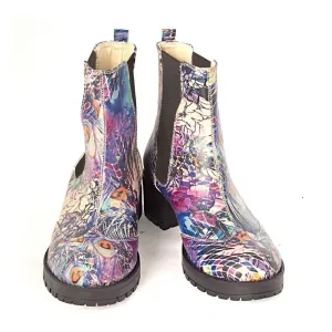 Paint Pattern Short Boots LAS105