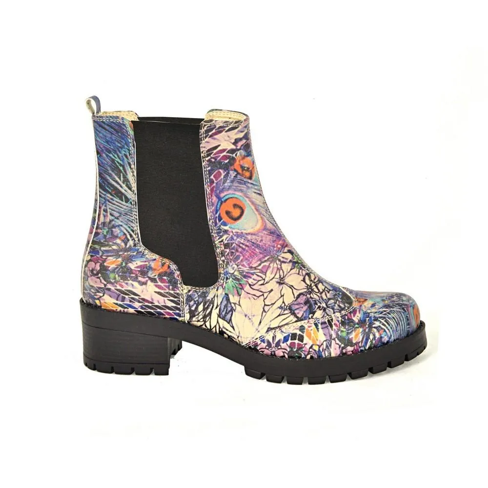 Paint Pattern Short Boots LAS105