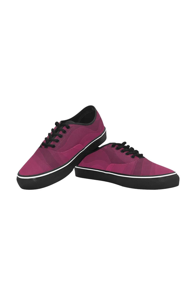 Pink Energy Classic Women's Canvas Low Top Shoes (Model E001-4)