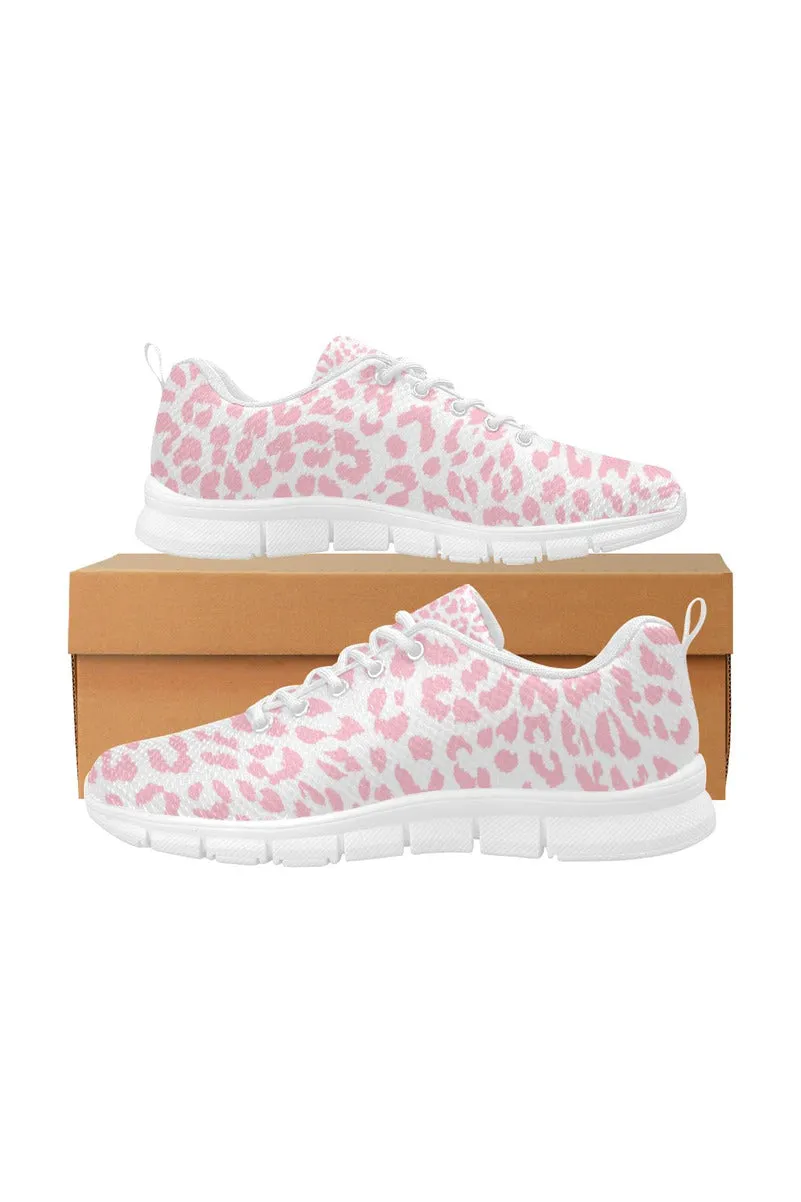 Pink Leopard Pink Women's Breathable Running Shoes