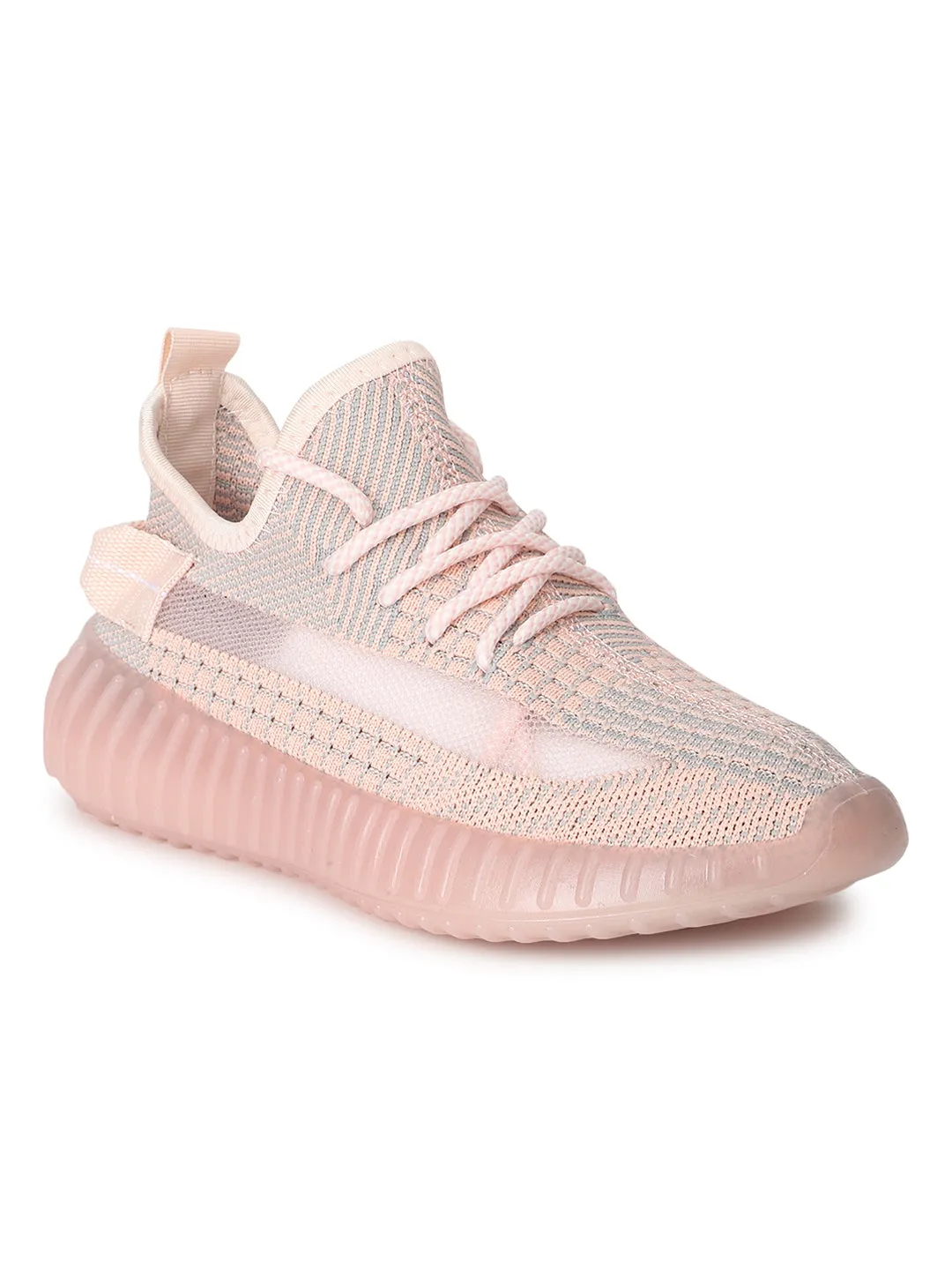 Pink Mesh Lace-Up Sneakers (TC-RS3601-PNK)