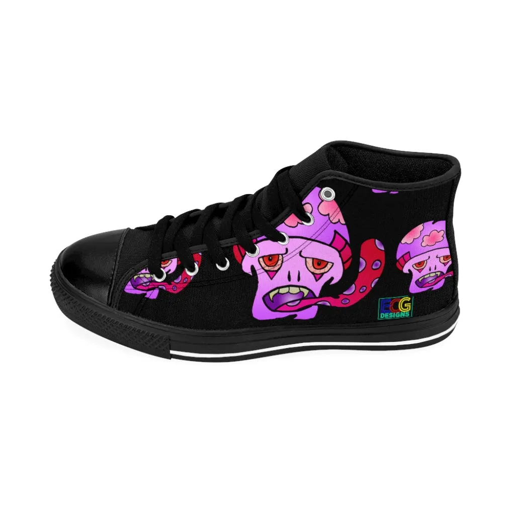 Pink Shroom Men's High-top Sneakers