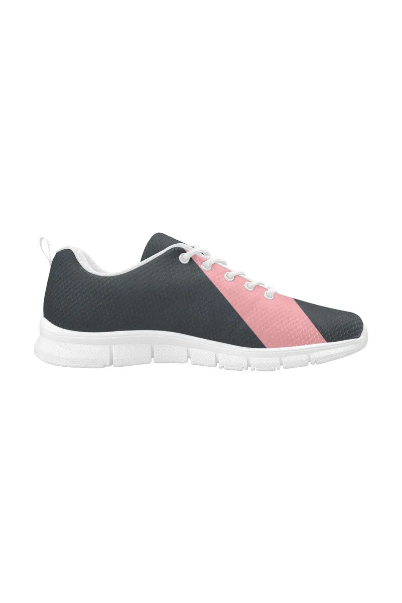 Pink Stripe Women's Breathable Running Shoes