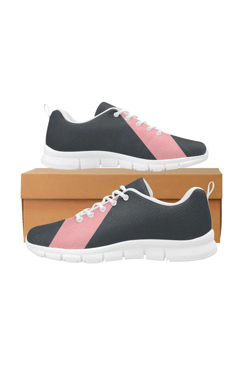 Pink Stripe Women's Breathable Running Shoes