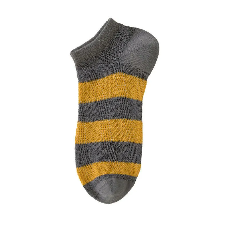 Plus Size Wide Stripes Ankle Socks(10 Pairs)