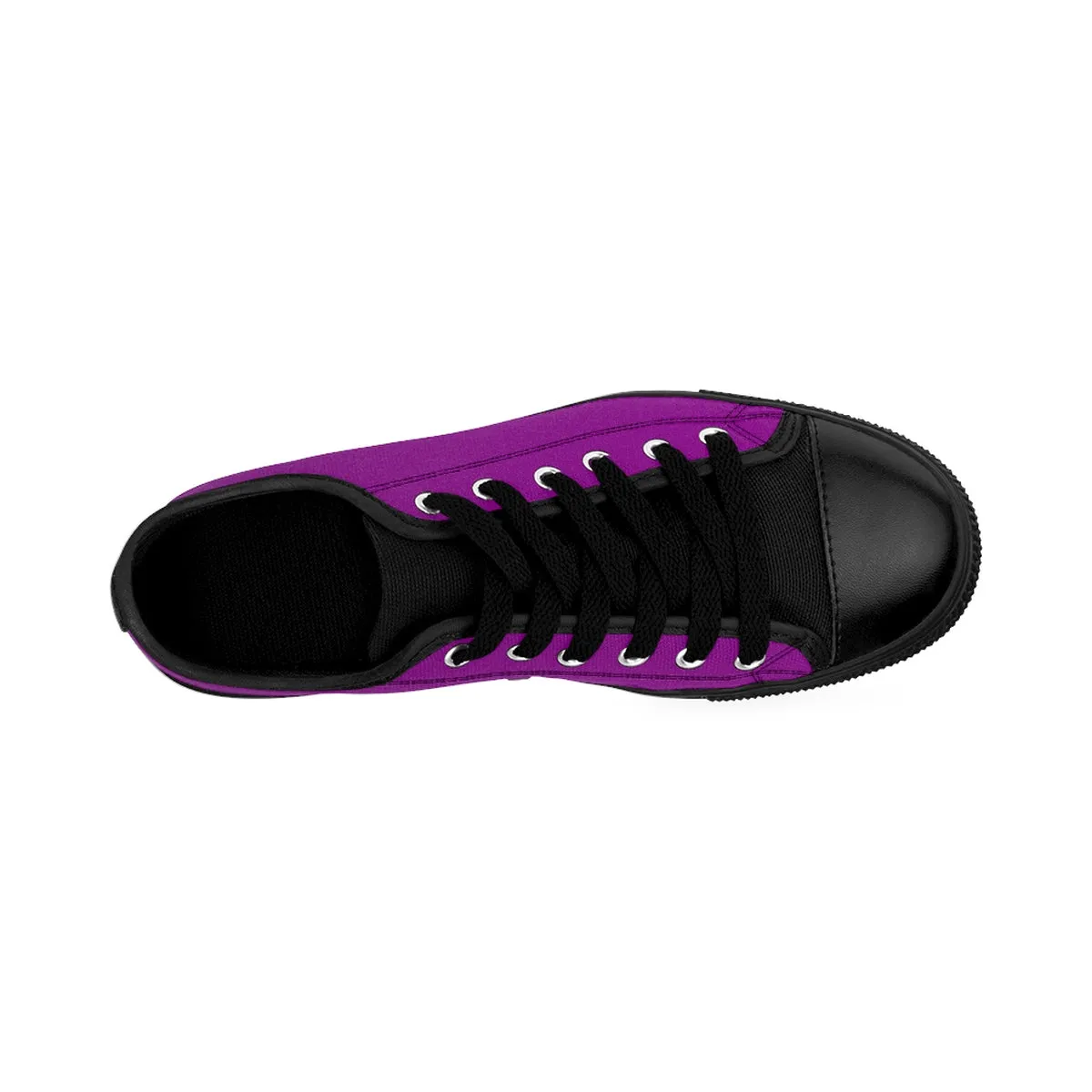 Purple Women's Low Tops, Purple Solid Color Low Top Best Sneakers Running Tennis Shoes