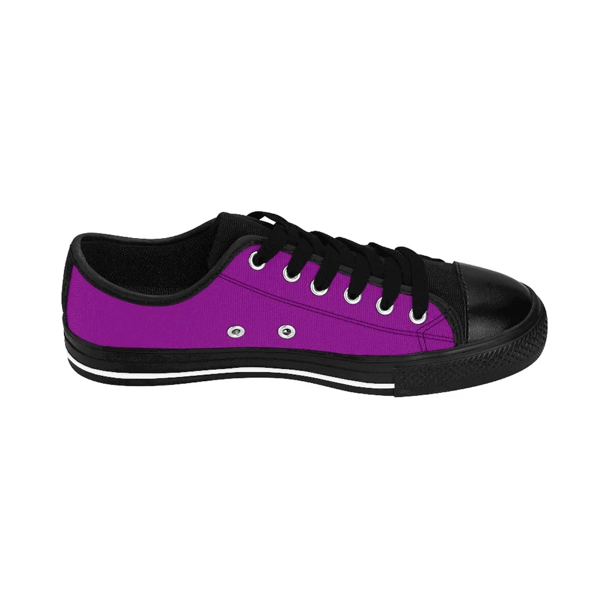 Purple Women's Low Tops, Purple Solid Color Low Top Best Sneakers Running Tennis Shoes