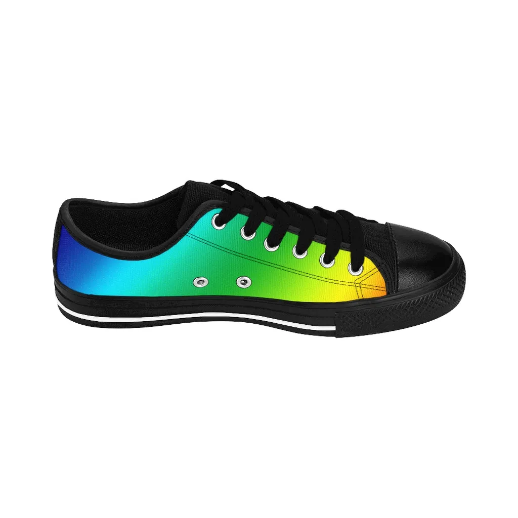 Rainbow Gay Pride Men's Sneakers, Colorful Gay Pride Best Low Top Designer Shoes For Men (US Size: 7-14)