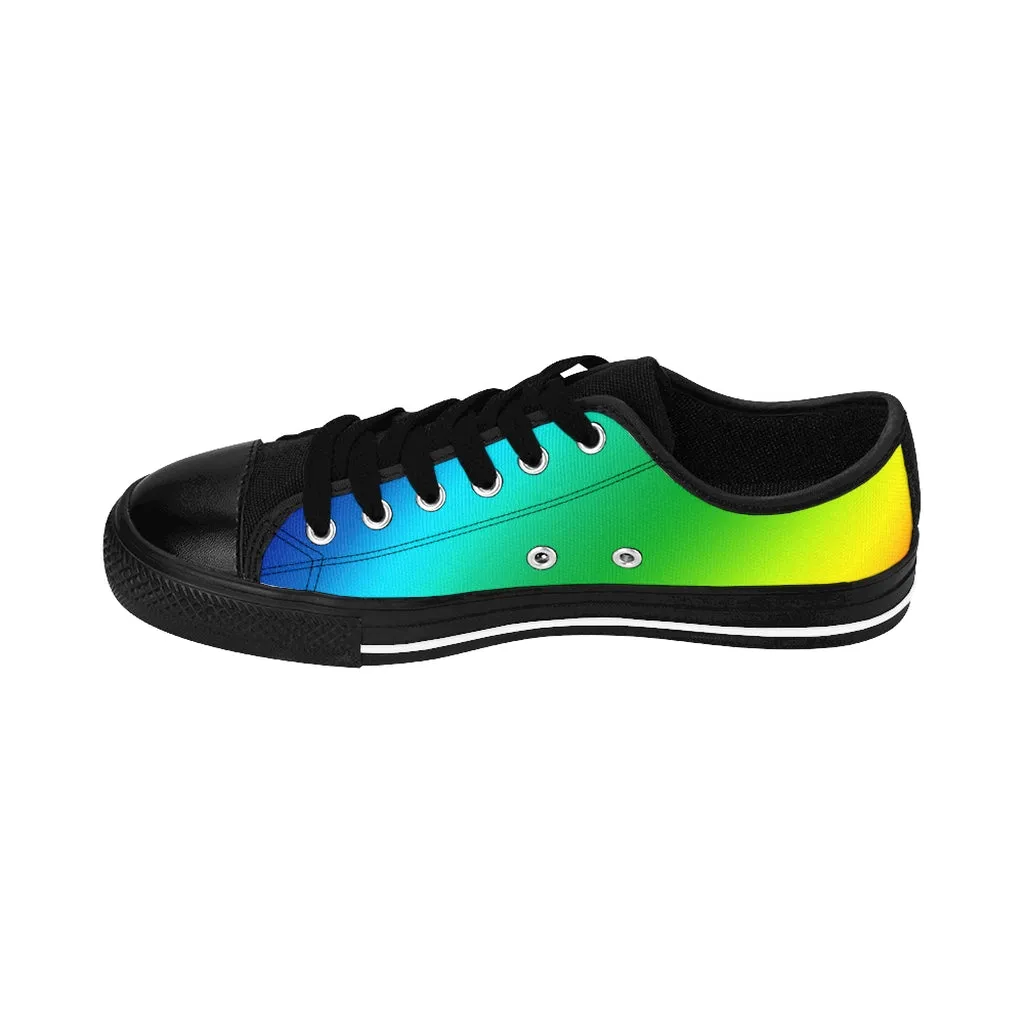 Rainbow Gay Pride Men's Sneakers, Colorful Gay Pride Best Low Top Designer Shoes For Men (US Size: 7-14)