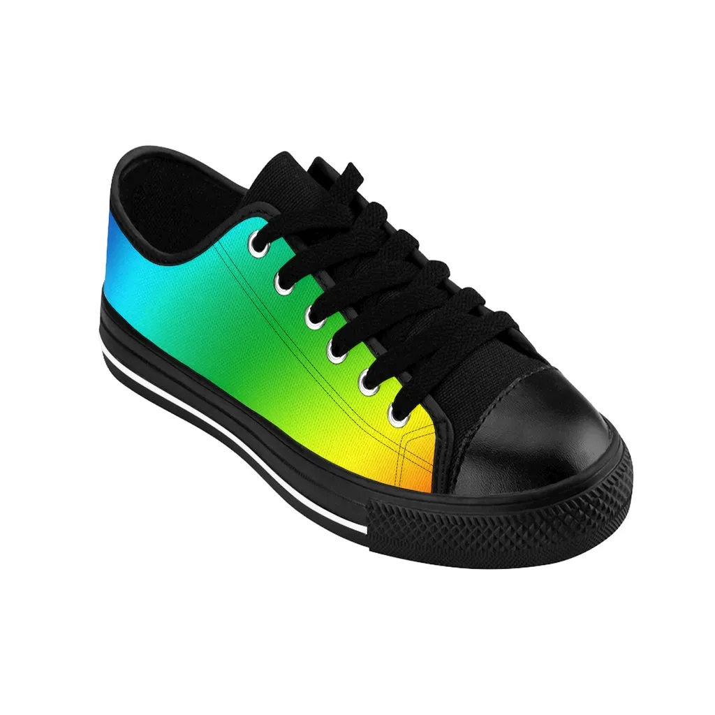 Rainbow Gay Pride Men's Sneakers, Colorful Gay Pride Best Low Top Designer Shoes For Men (US Size: 7-14)