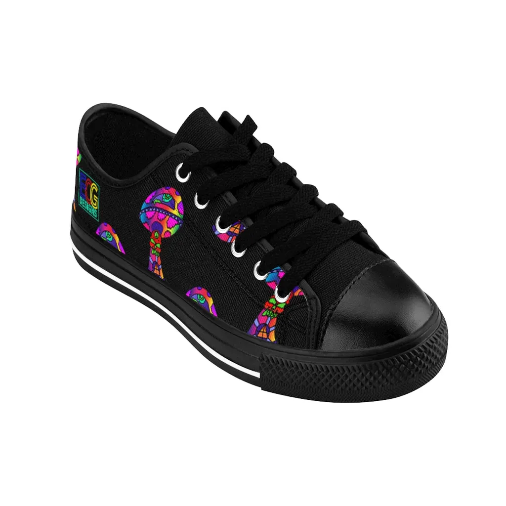 Rainbow Skull Shroom Women's Sneakers