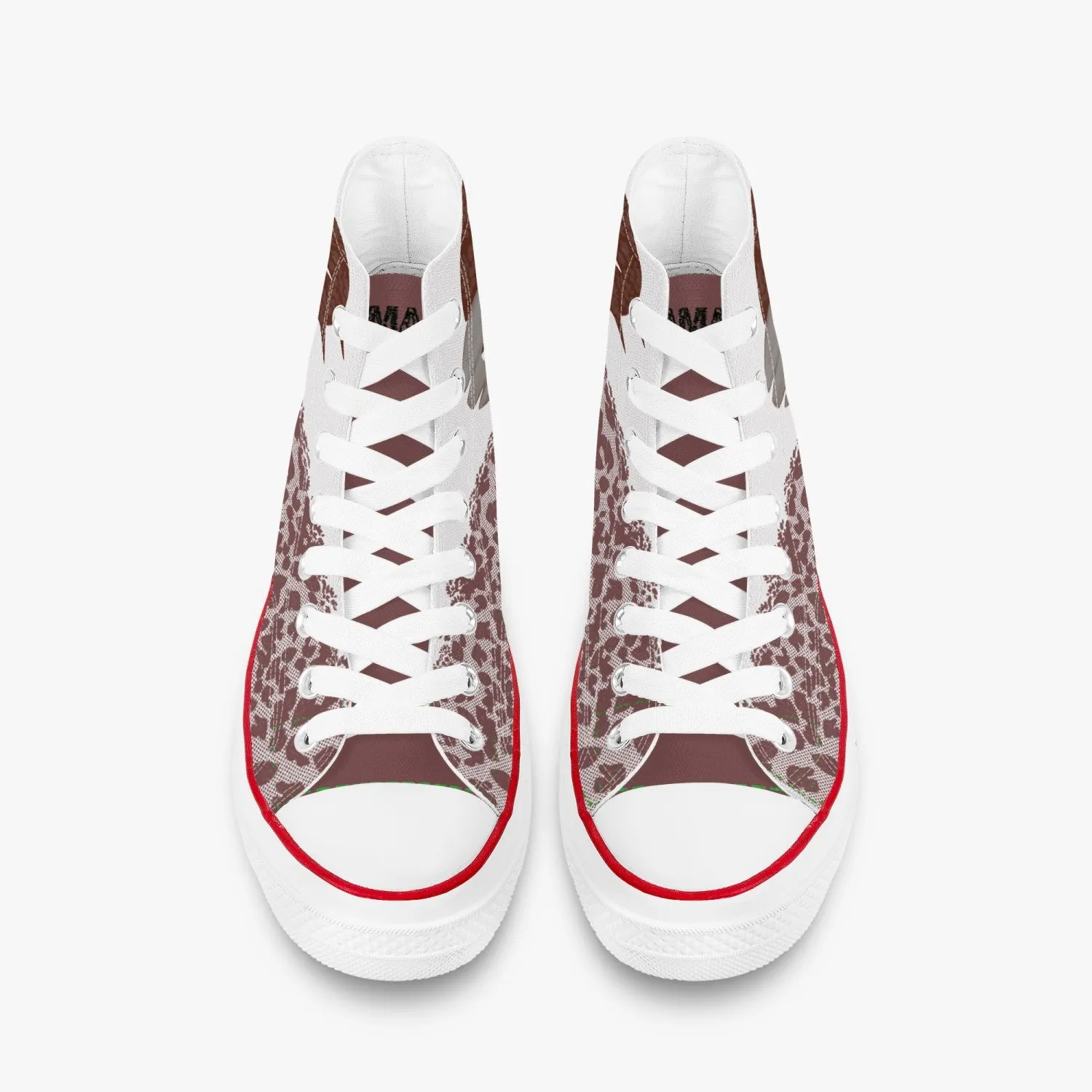 Red leaves High-Top Canvas Shoes