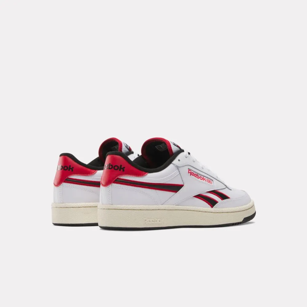 Reebok Footwear Men Club C Revenge Shoes WHITE/VECTORRED/BLACK