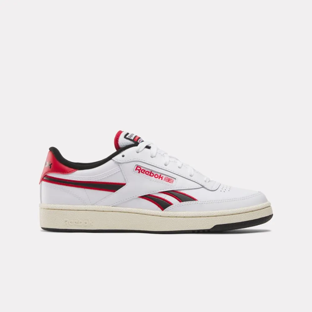 Reebok Footwear Men Club C Revenge Shoes WHITE/VECTORRED/BLACK