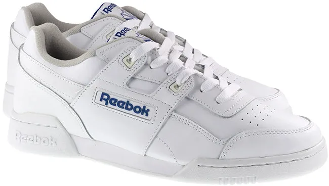 Reebok Trainers Mens Workout Plus White Royal