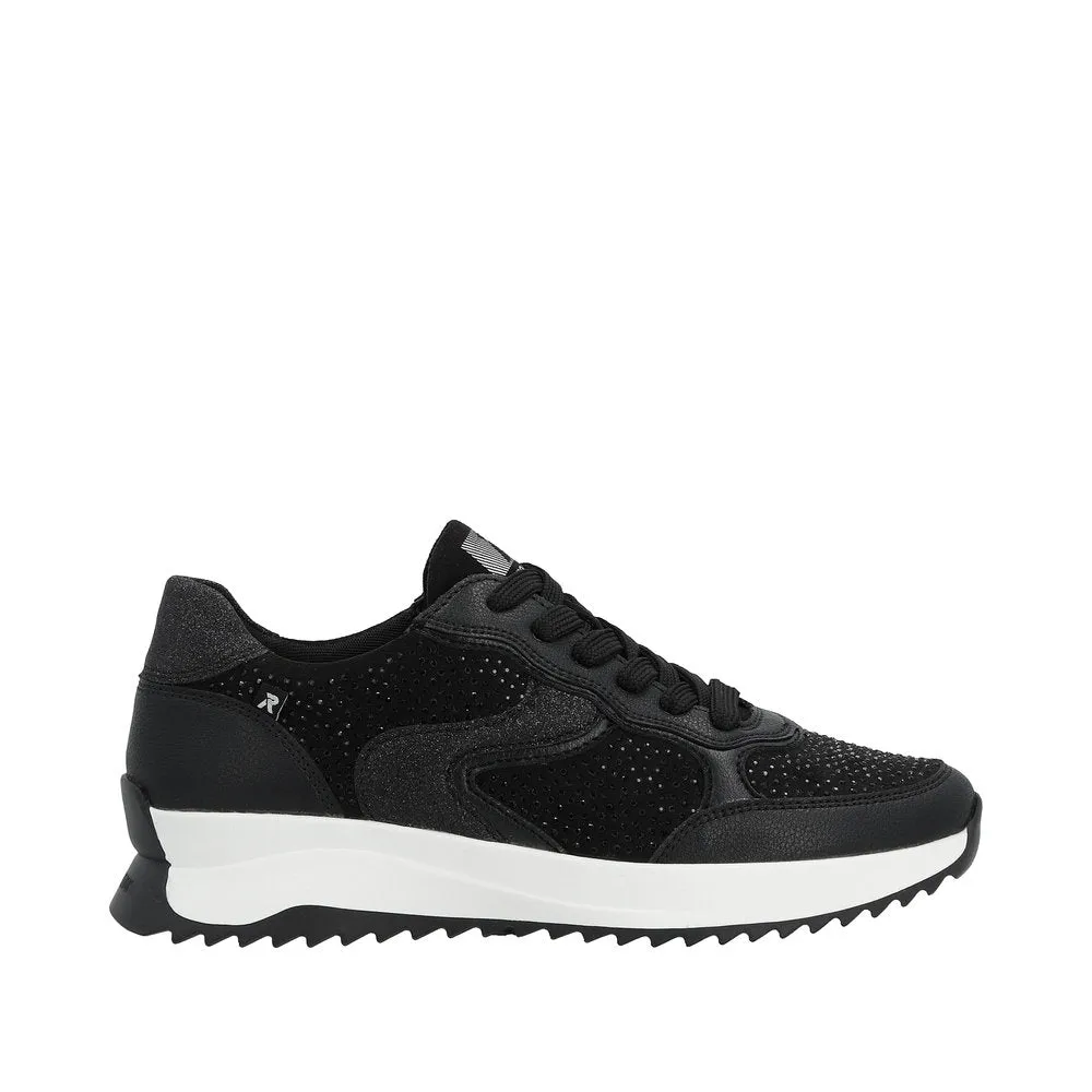 Rieker Evolution W1304-00 Rock Black Embellished Trainers