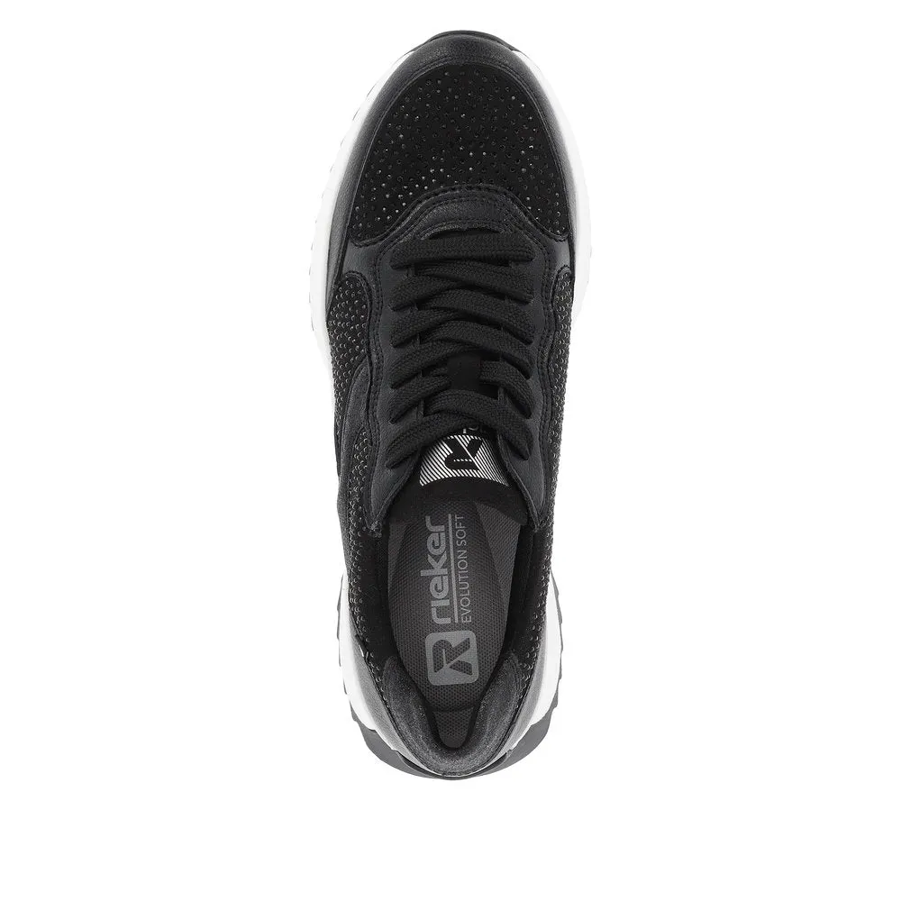 Rieker Evolution W1304-00 Rock Black Embellished Trainers