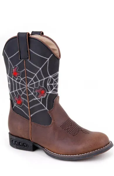 Roper Black and Brown Spider Boots Lights Style 09-018-1201-1211