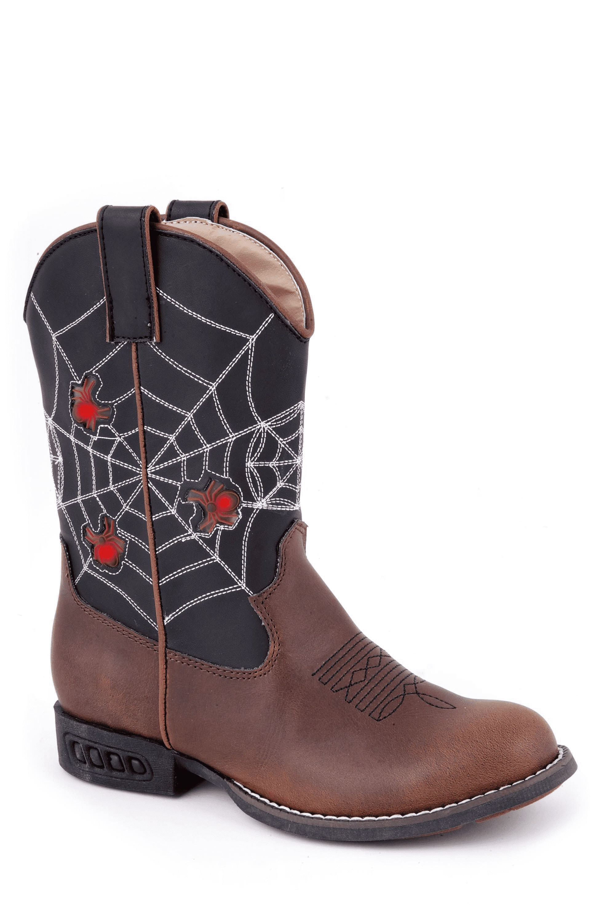 Roper Black and Brown Spider Boots Lights Style 09-018-1201-1211