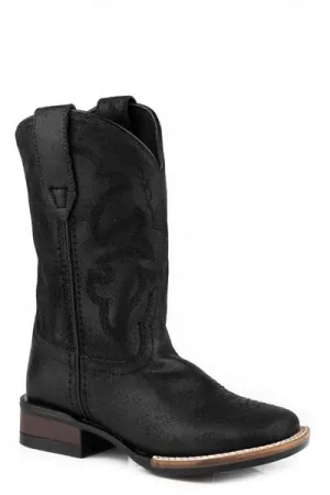 ROPER BOYS BLACK SQUARE TOE BOOTS STYLE 09-018-0911-3314