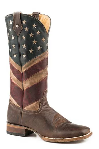 ROPER LADIES OLD GLORY SQUARE TOE BOOTS STYLE  09-021-7001-1141