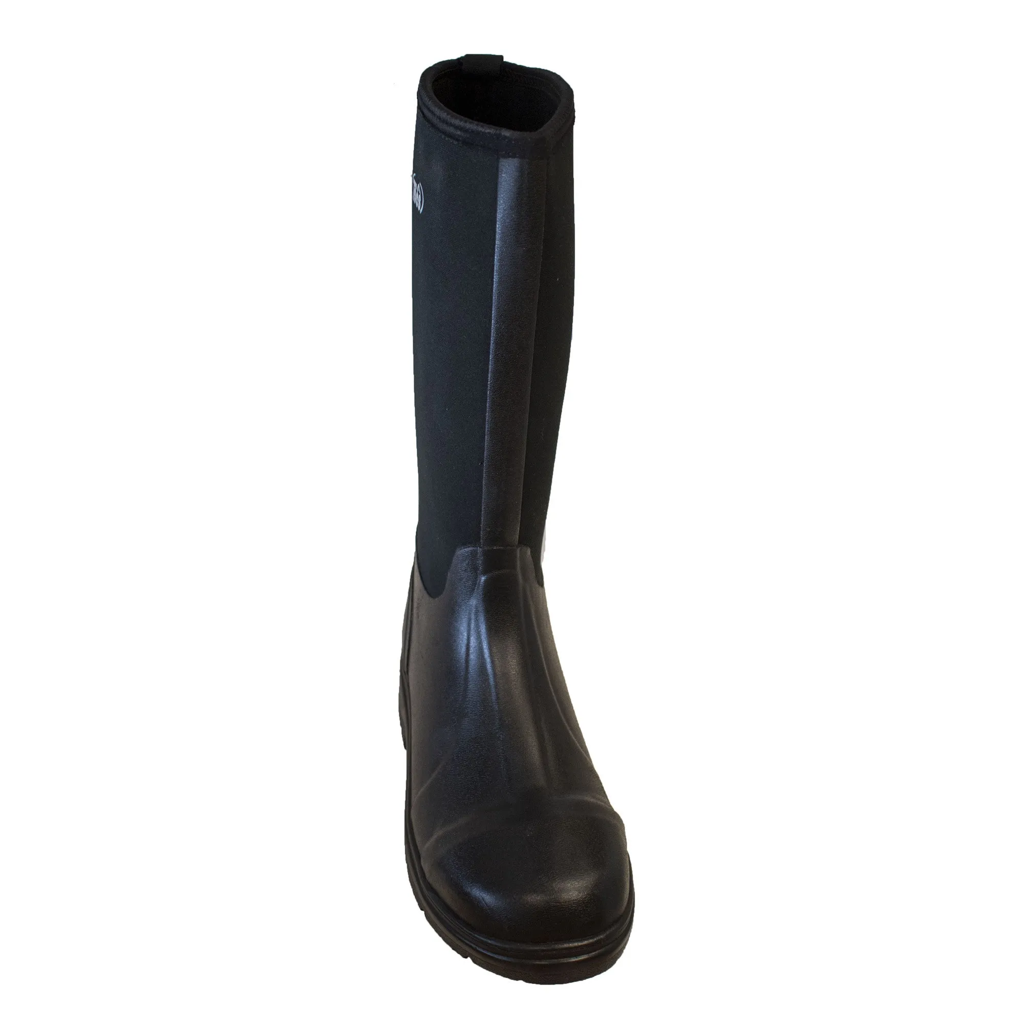 Rubber Boots: Men's 14" Neoprene/Rubber Boot- Black [Steel Toe]