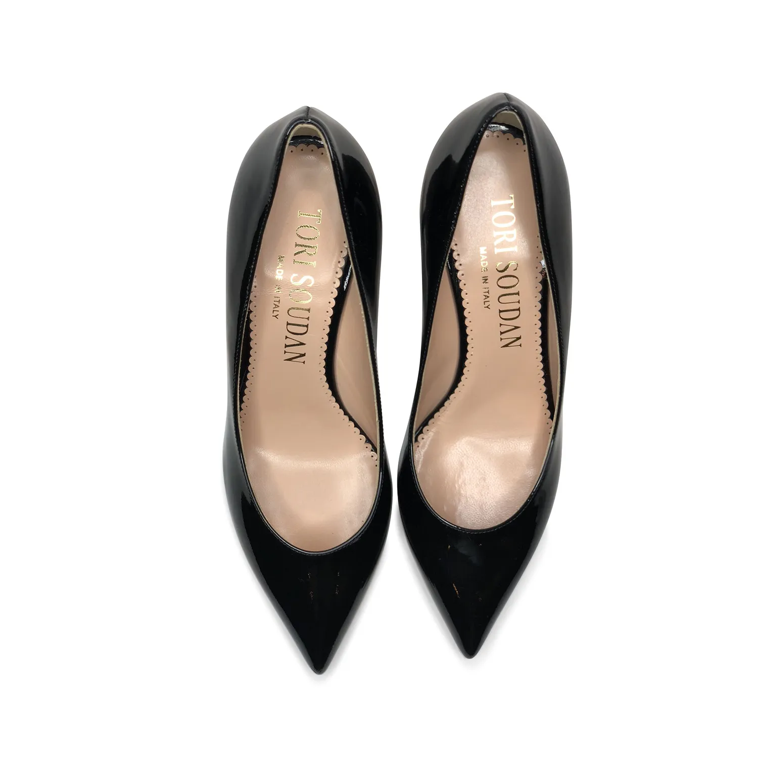 Shirley Kitten Heel-Black Patent