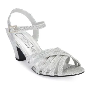 Silver Kitten Heel