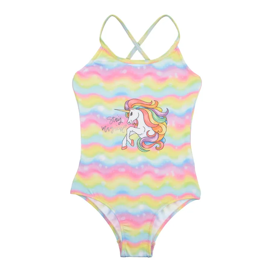 SLIPSTOP Girl's Magical Swimsuit (10-11 Years)