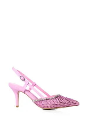 SORREL-PINK SLINGBACK KITTEN PUMP