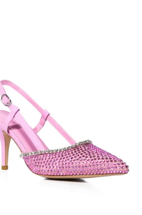 SORREL-PINK SLINGBACK KITTEN PUMP