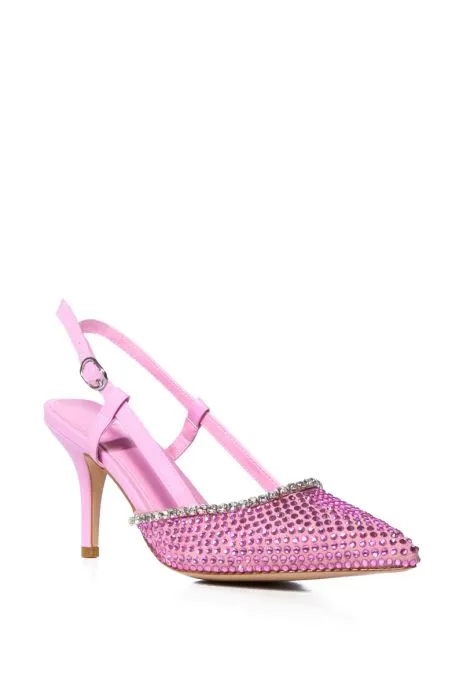 SORREL-PINK SLINGBACK KITTEN PUMP